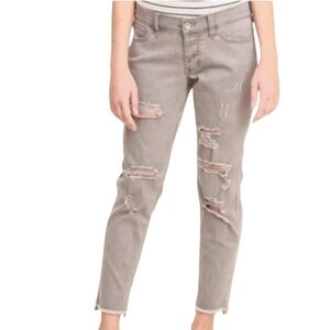 Hollister Boyfriend Distressed Grey Wash Jeans Size 9